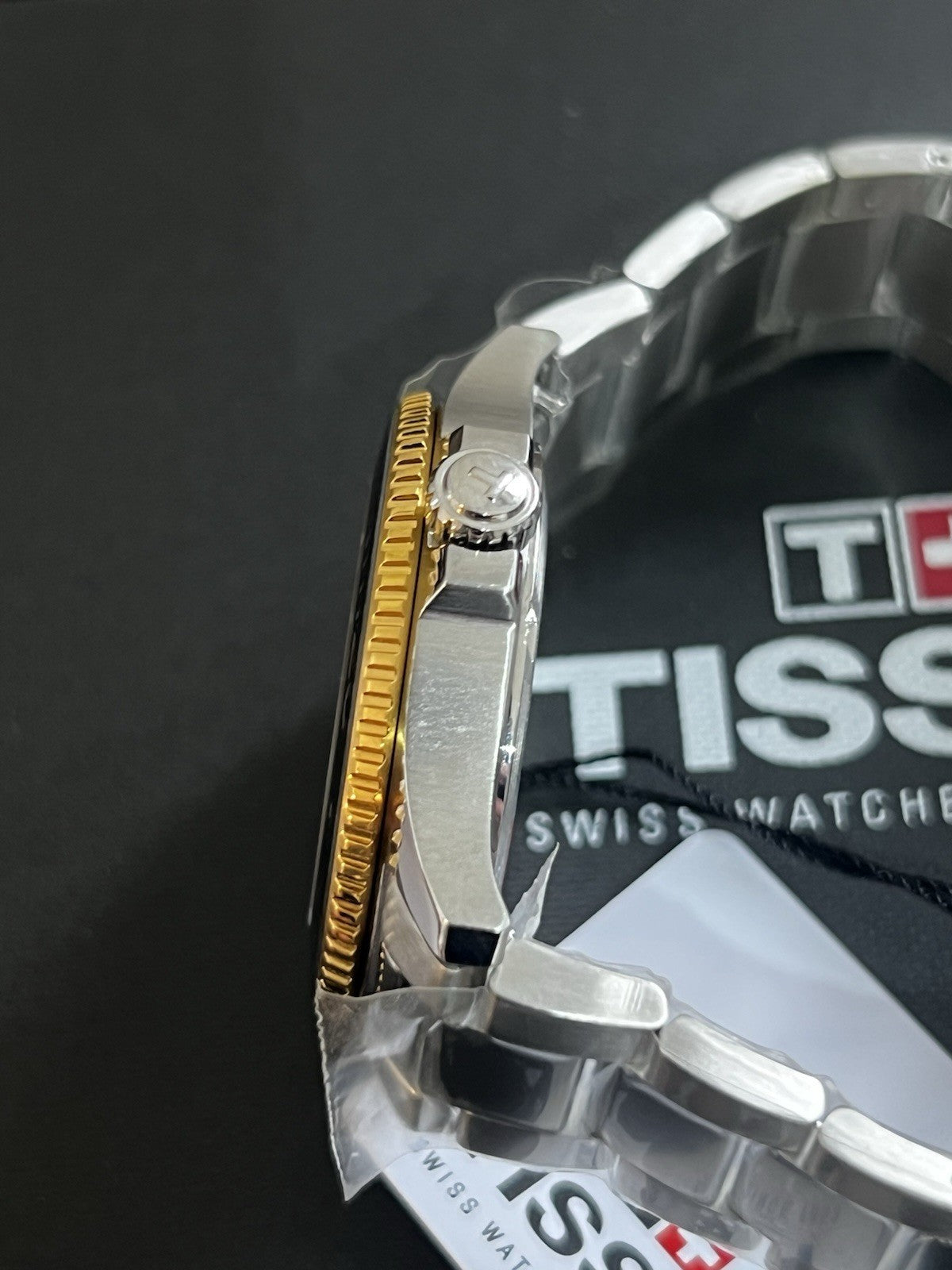 Tissot Seastar 1000 Quartz 36mm Black Dial Two Tone Watch T120.210.21.051.00 UK