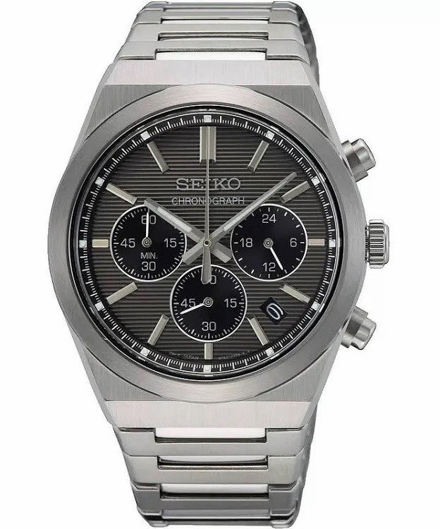 Seiko SSB455P1 Sports Chronograph Grey Dial Quartz Men's Watch 40mm BNIB - UK