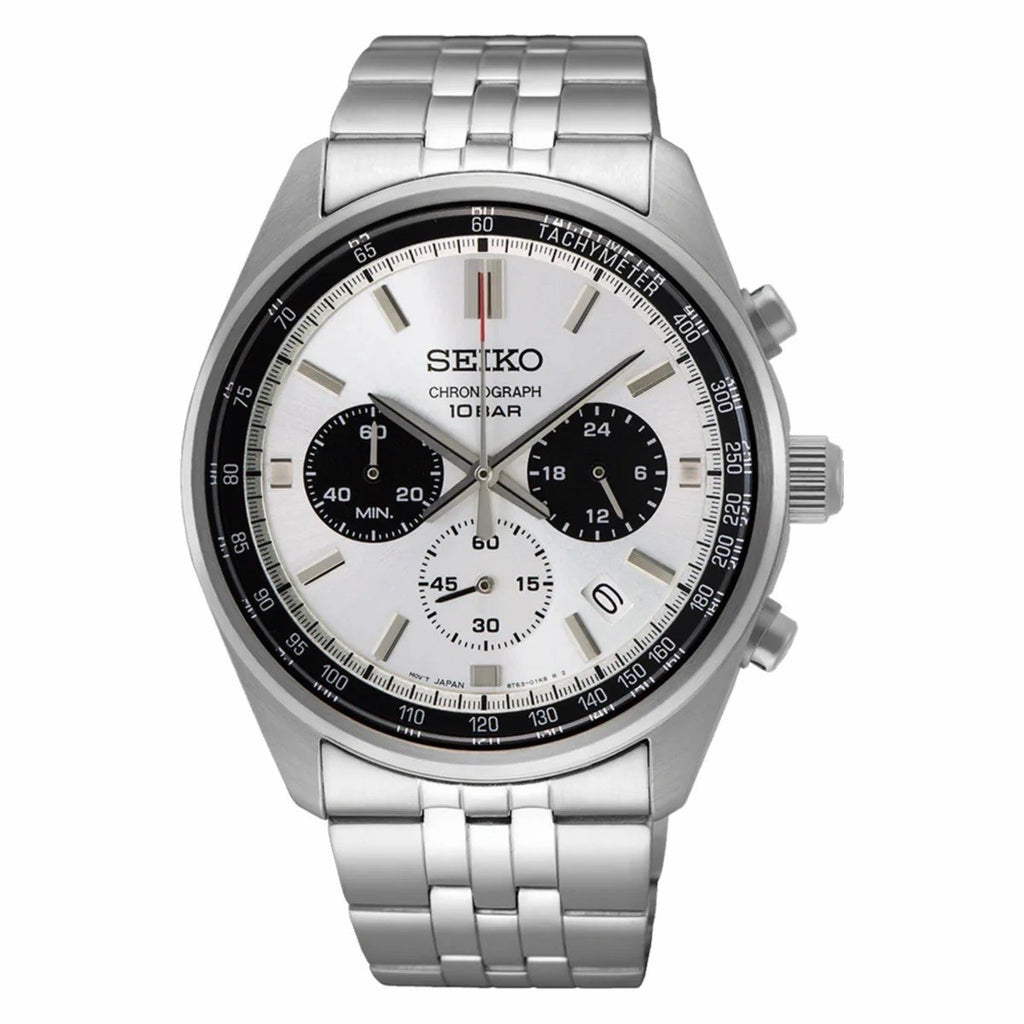 SEIKO SSB425P1 Panda-Style Grey Dial Quartz Chronograph Watch BNIB Warranty UK