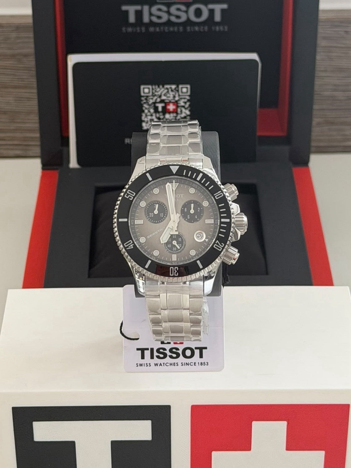 Tissot Seastar Chronograph T120.217.11.061.00 38mm Grey Gradient Quartz 300M UK