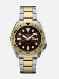 Seiko 5 Automatic SRPK24 Brown Dial Two-Tone 42mm BNIB Box & Papers UK Seller