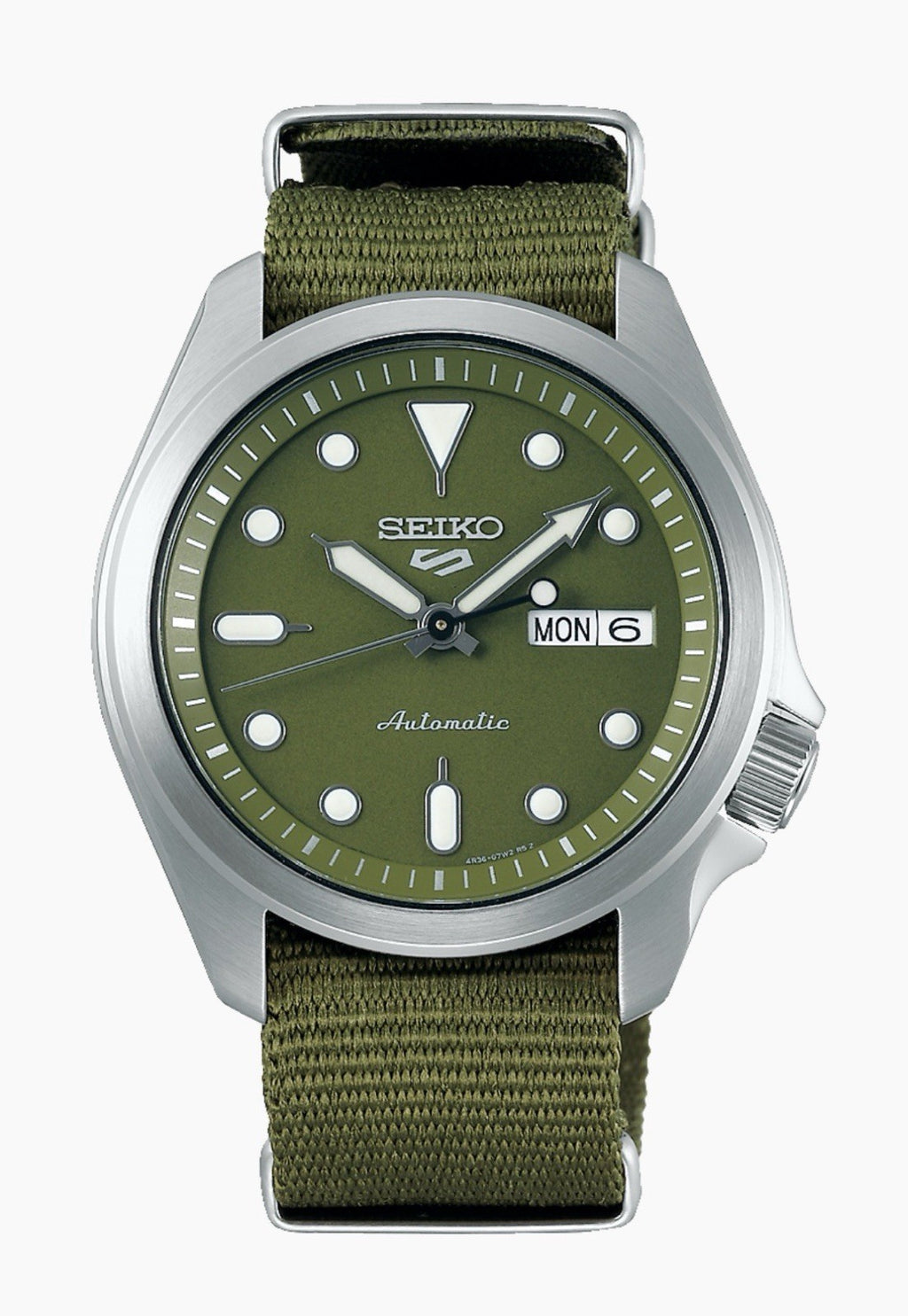 SEIKO 5 Sports Automatic SRPE65K1 Green Dial Men’s Watch NATO Strap Warranty UK