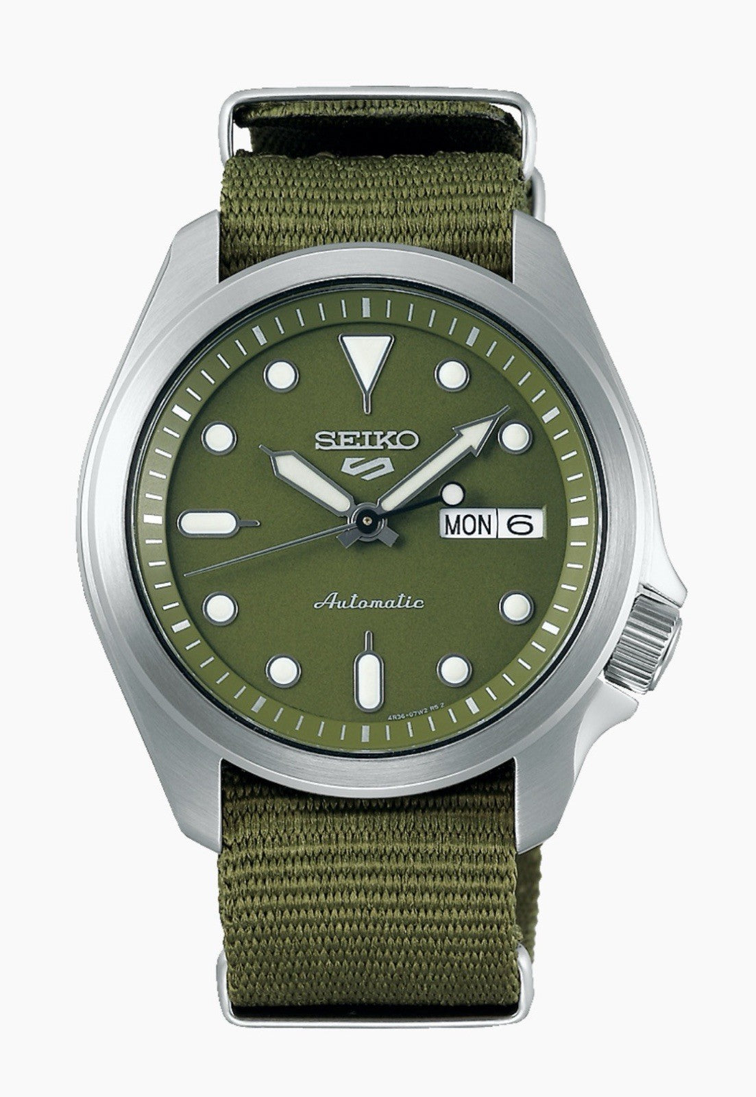 SEIKO 5 Sports Automatic SRPE65K1 Green Dial Men’s Watch NATO Strap Warranty UK