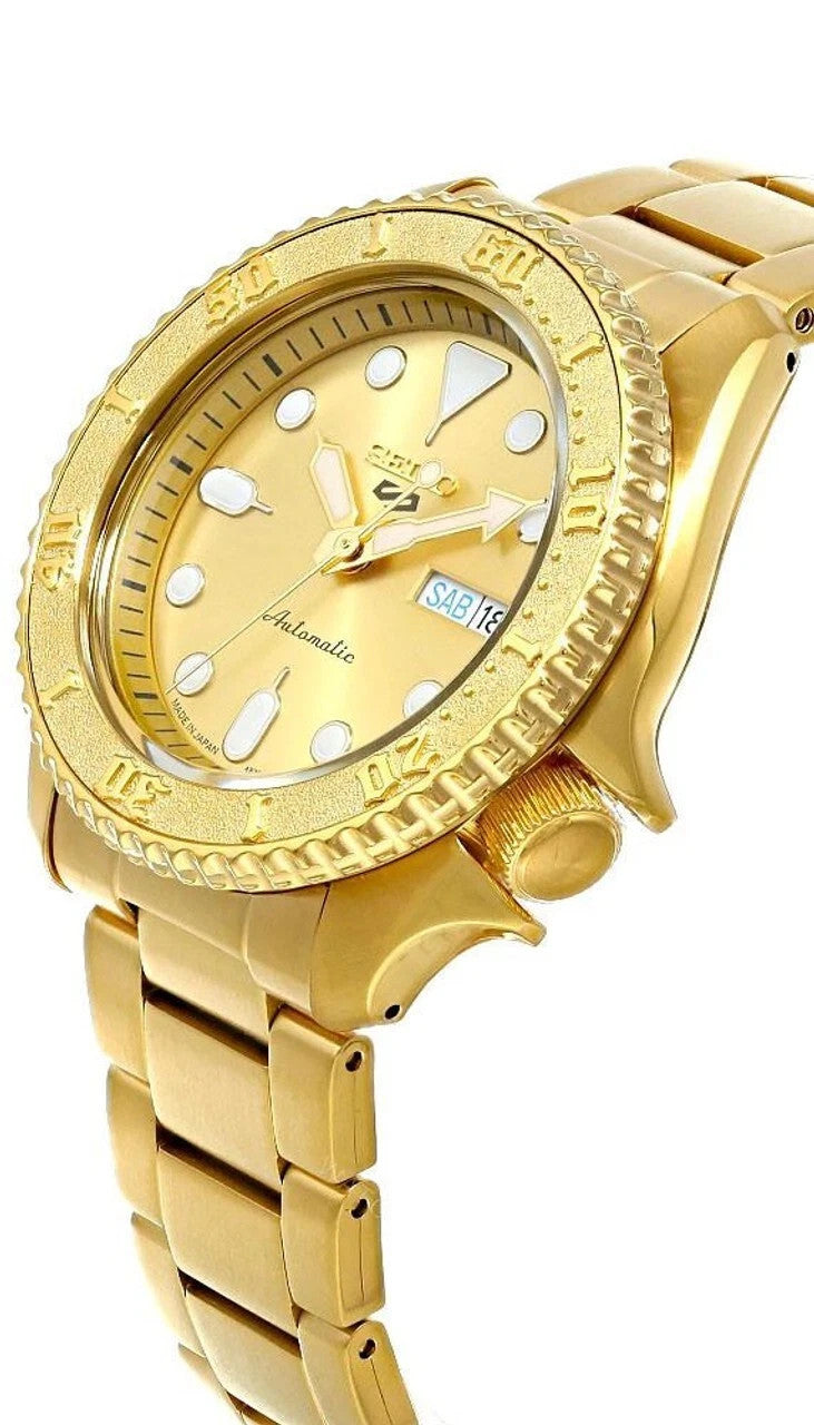Seiko 5 Sports SRPE74K1 Automatic | Gold Dial | BNIB | Warranty  | UK seller