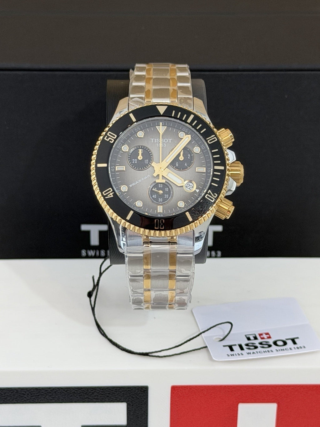 Tissot Seastar 1000 Chrono 38mm Grey Gradient Two Tone 300M T120.217.22.061.00