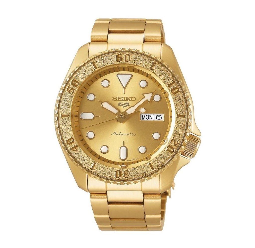 Seiko 5 Sports SRPE74K1 Automatic | Gold Dial | BNIB | Warranty  | UK seller