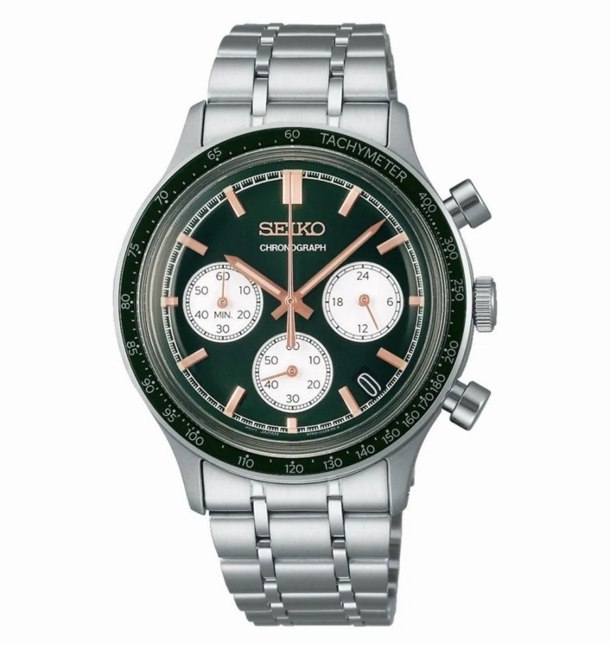 Seiko SSB481P1 Sports Chronograph Green Dial Men's Quartz Watch BNIB New - UK
