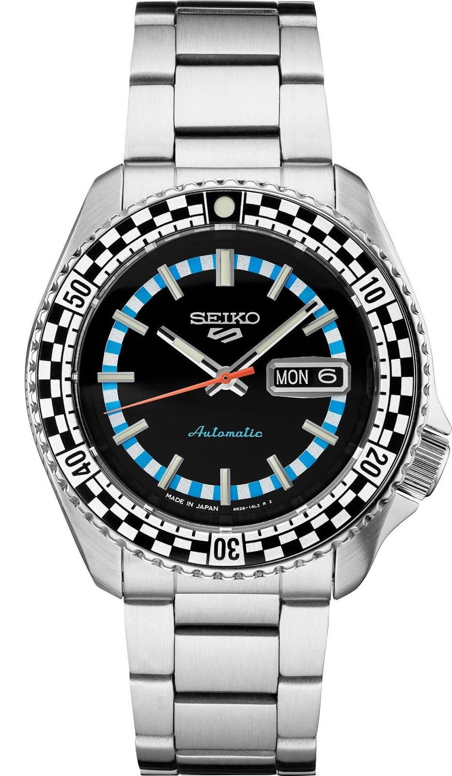 SEIKO 5 Sports Checkered Flag Automatic SRPK67K1 Black Dial Men’s Watch Warranty