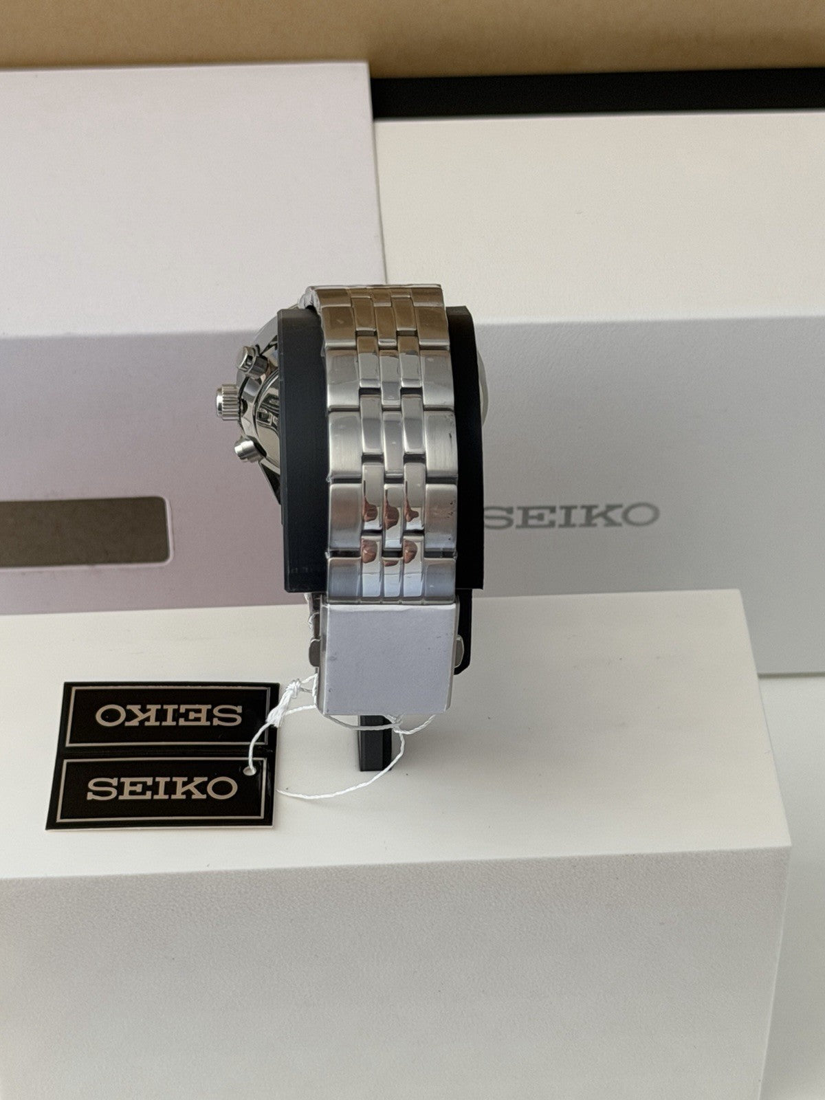 SEIKO SSB425P1 Panda-Style Grey Dial Quartz Chronograph Watch BNIB Warranty UK