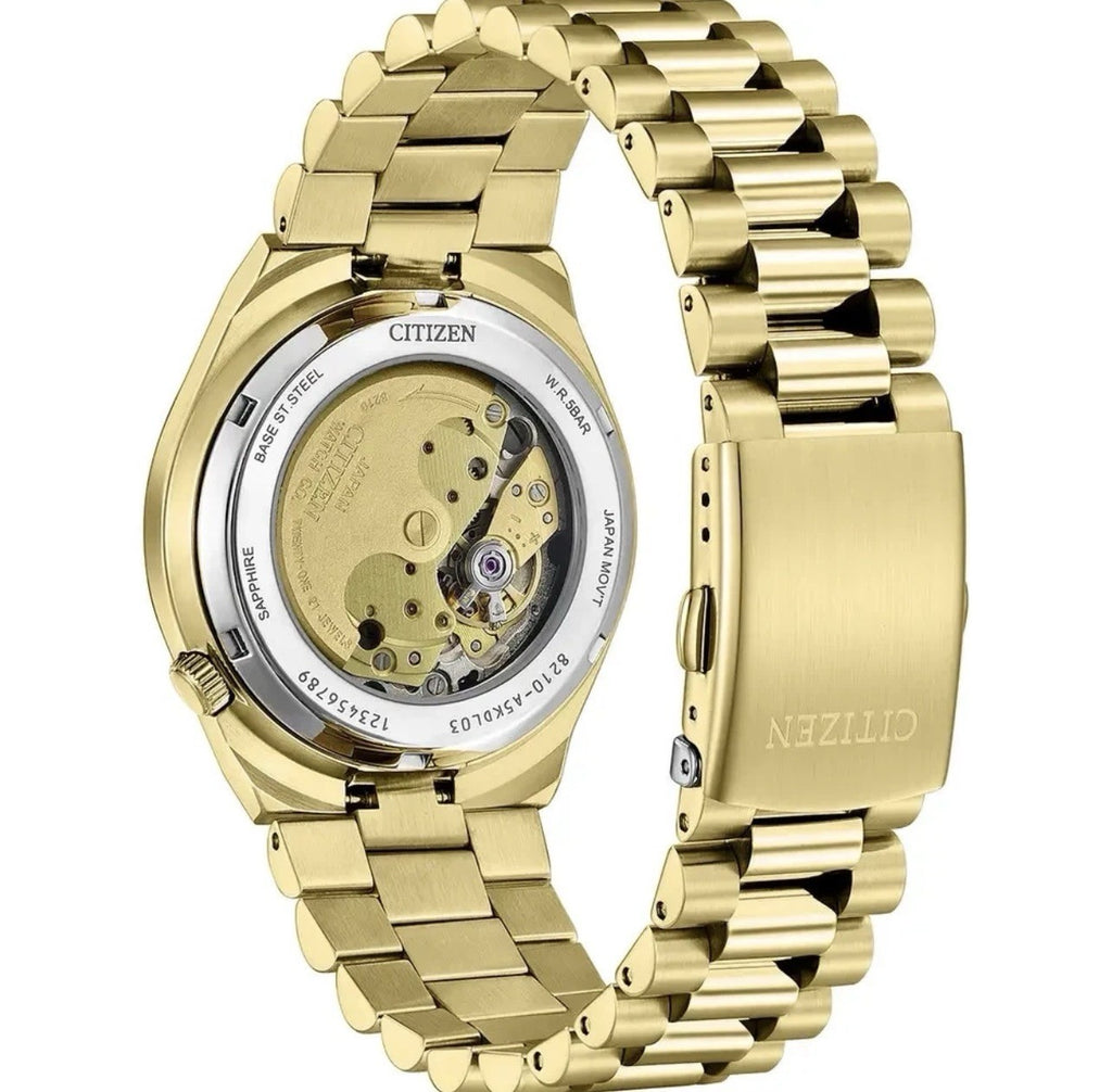 Citizen Tsuyosa 40mm Gold Tone Green Dial Men's Watch NJ0152-51X