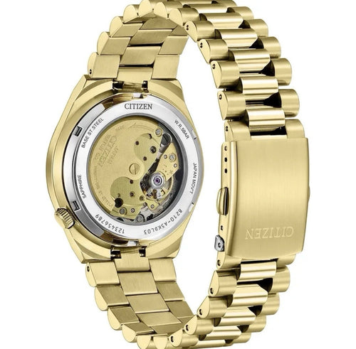 Citizen Tsuyosa 40mm Gold Tone Green Dial Men's Watch Warranty NJ0152-51X - UK