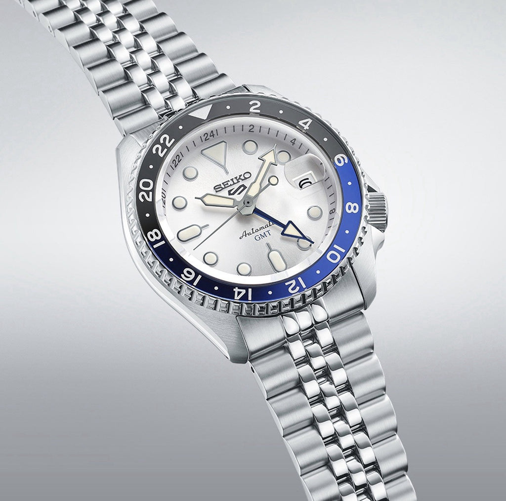 SEIKO 5 Sports SKX GMT Automatic SSK033K1 Silver White Dial Men’s Watch Warranty