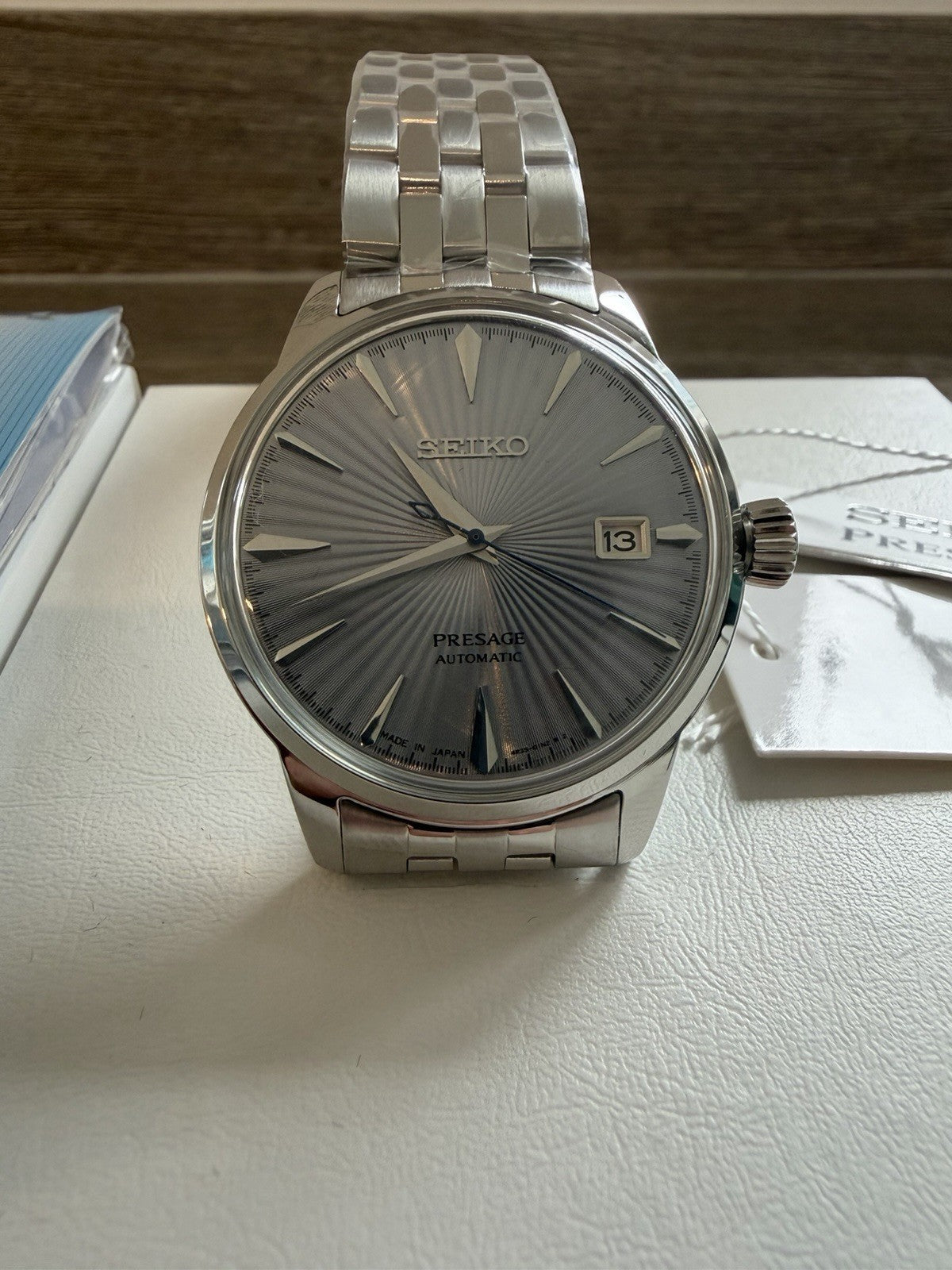 Seiko Presage Cocktail Time SRPE19J1 “Skydiving Blue” Automatic BNIB  Watch UK