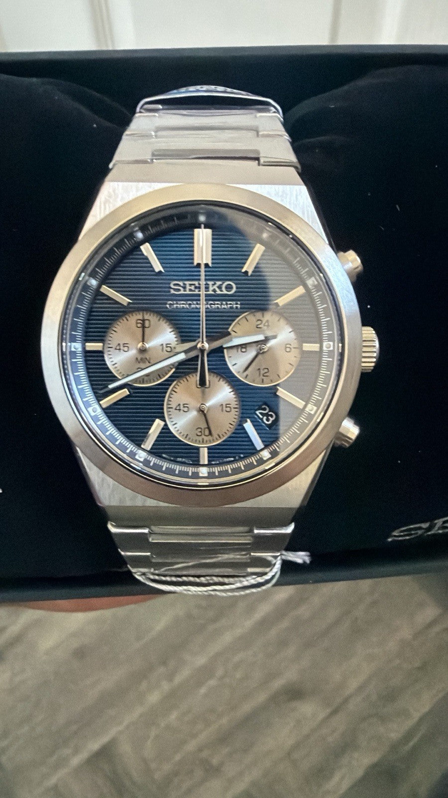 Seiko SSB453P1 Sports Chronograph Blue Dial Quartz Men's Watch 40mm BNIB - UK