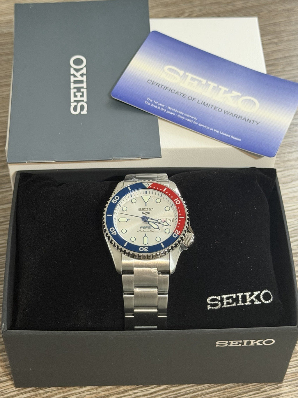 Seiko 5 Sports Pepsi Limited Edition SRPL99K1 Automatic Watch 38mm BNIB - UK