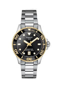 Tissot Seastar 1000 Quartz 36mm Black Dial Two Tone Watch T120.210.21.051.00 UK
