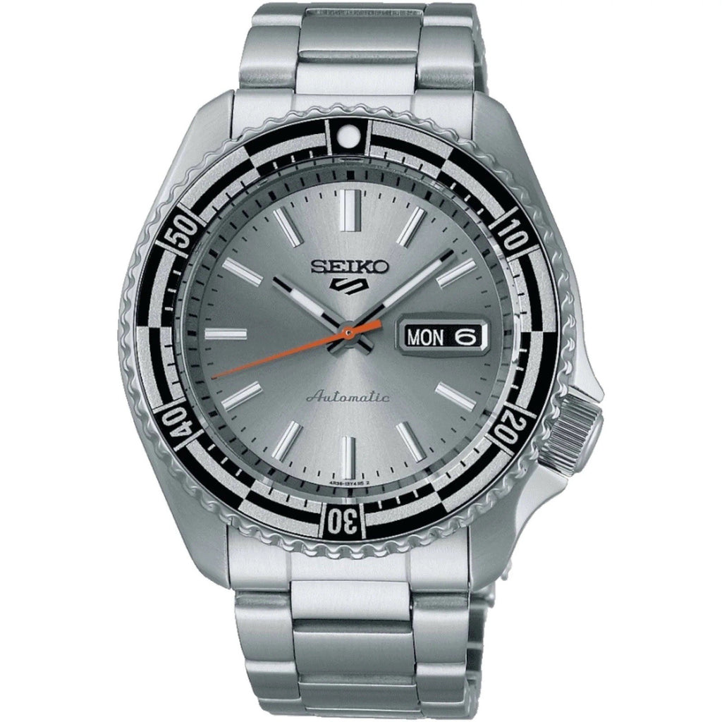 Seiko 5 Retro Sports SRPK09K1 'Rally Driver' Watch Silver - Special Edition - UK