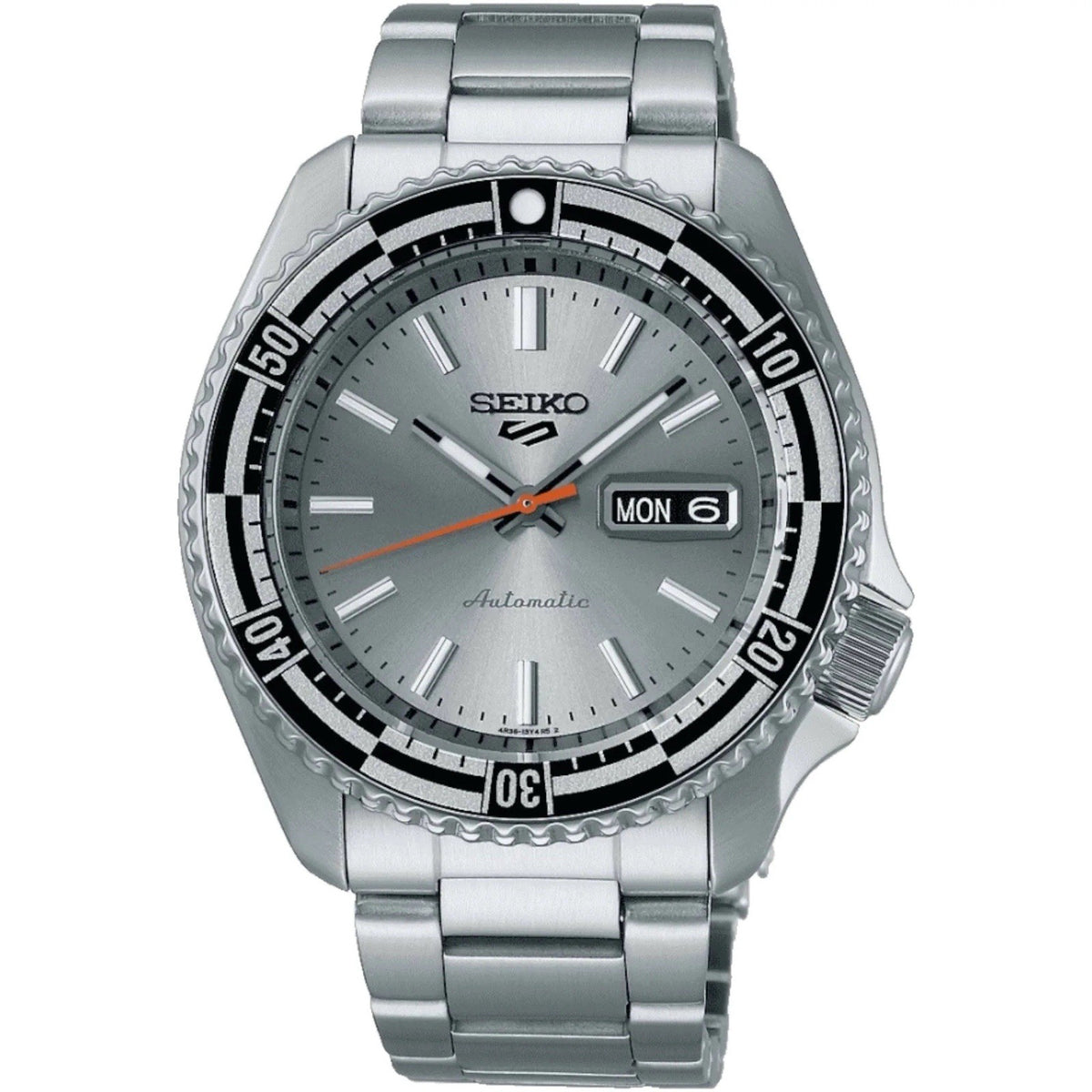 Seiko 5 Retro Sports SRPK09K1 'Rally Driver' Watch Silver - Special Edition - UK