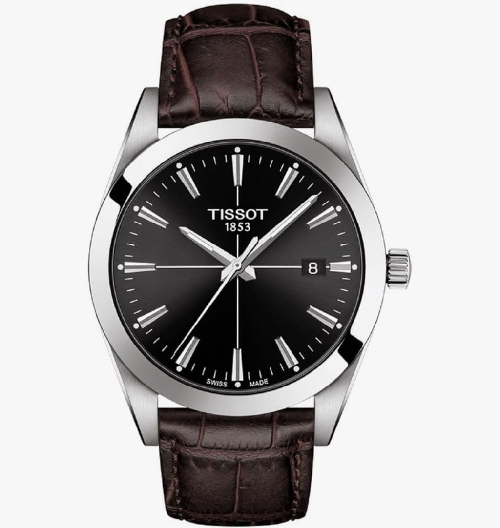 TISSOT Gentleman T127.410.16.051.01 Quartz Black Dial 40mm Warranty - UK seller