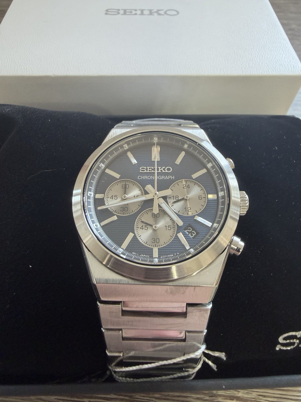 Seiko SSB453P1 Sports Chronograph Blue Dial Quartz Men's Watch 40mm BNIB - UK