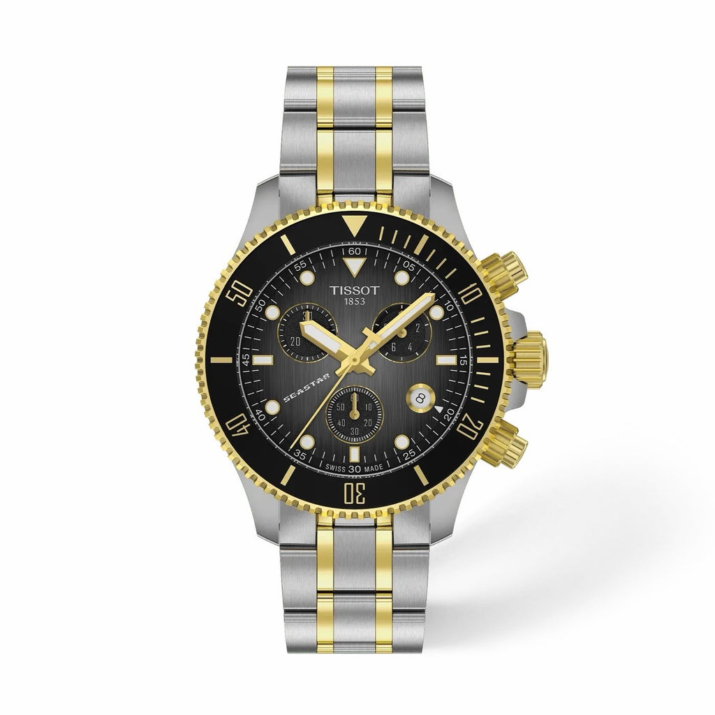 Tissot Seastar 1000 Chrono 38mm Grey Gradient Two Tone 300M T120.217.22.061.00