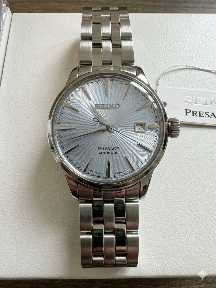 Seiko Presage Cocktail Time SRPE19J1 “Skydiving Blue” Automatic BNIB  Watch UK