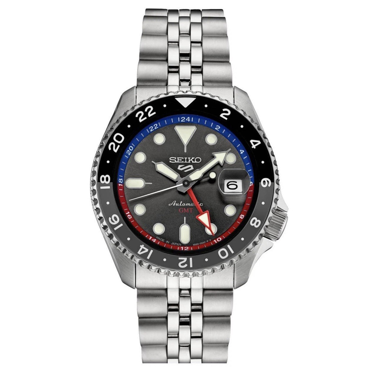 SEIKO 5 Sports SKX GMT Automatic SSK019K1 Grey Dial Men’s Watch Warranty - UK