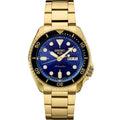 Seiko SRPK20 Seiko 5 Automatic Mens Watch Blue Dial Gold New Box Papers - UK
