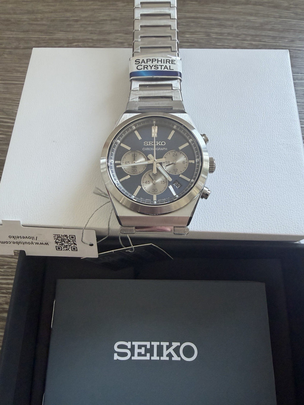 Seiko SSB453P1 Sports Chronograph Blue Dial Quartz Men's Watch 40mm BNIB - UK