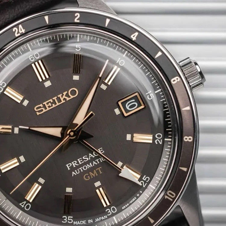 SEIKO Presage 60s Road Trip GMT SSK013J1 Brown Dial Men’s Watch Warranty UK