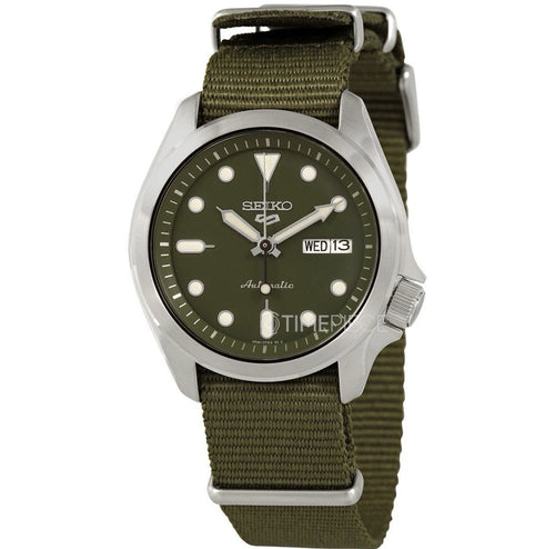 SEIKO 5 Sports Automatic SRPE65K1 Green Dial Men’s Watch NATO Strap Warranty UK