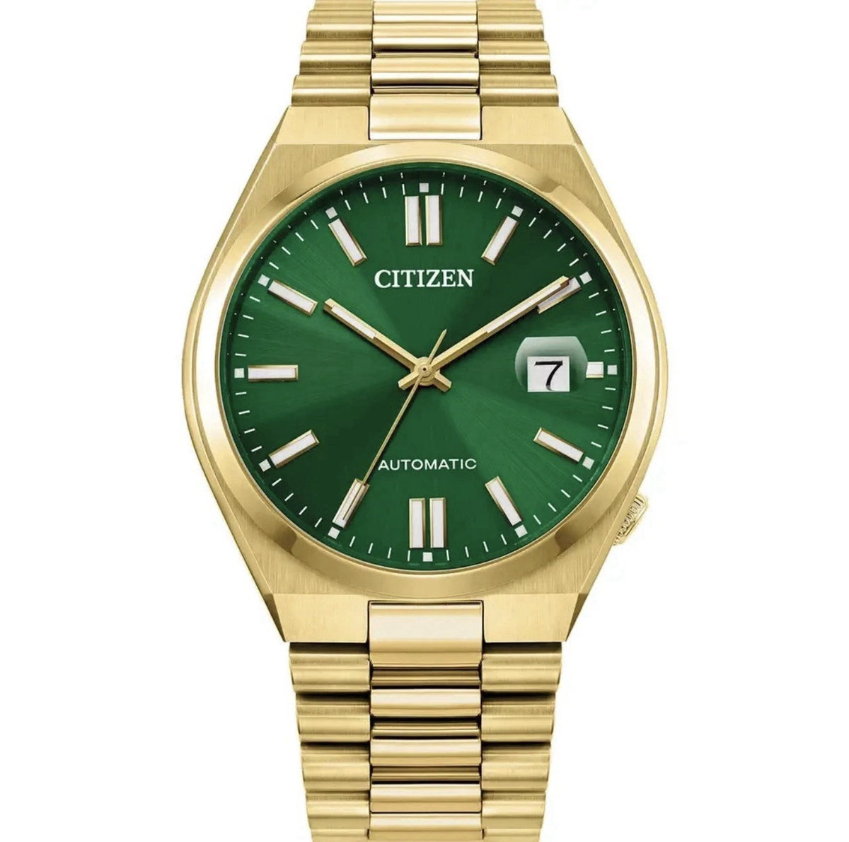 Citizen Tsuyosa 40mm Gold Tone Green Dial Men's Watch Warranty NJ0152-51X - UK